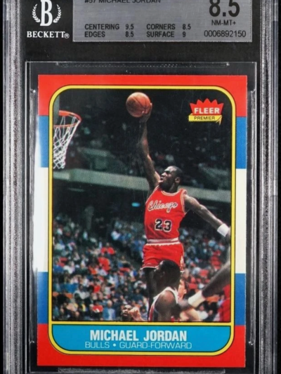 1986-87 Fleer #57 Michael Jordan RC Rookie BGS 8.5