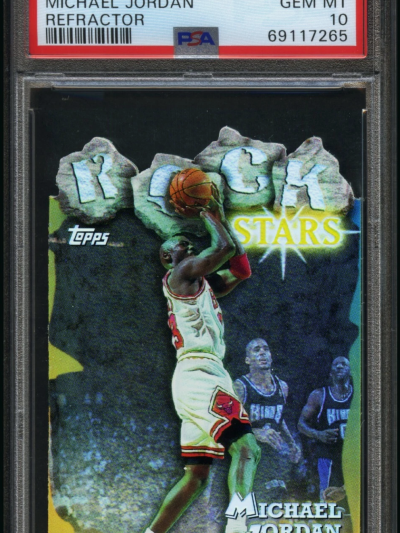 MICHAEL JORDAN 1997-98 Topps Rock Stars Refractor #RS1 PSA 10 GEM MINT