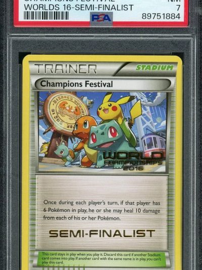 2016 Pokemon World Championships SEMI-FINALIST Champions Festival #XY176 PSA 7