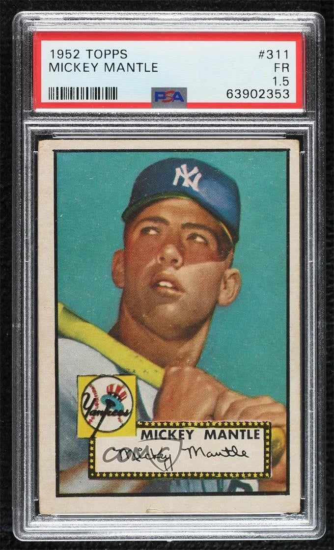 1952 Topps Mickey Mantle (e in Signature Pointing Down) #311 PSA 1.5 HOF