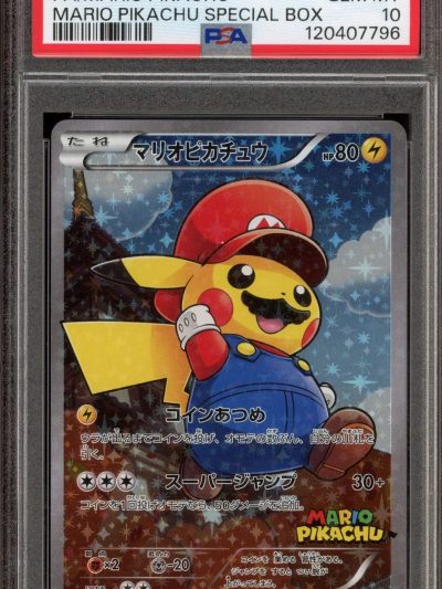 Pokemon Mario Pikachu Special Bx. Japanese Full Art Promo 294/XY-P PSA 10