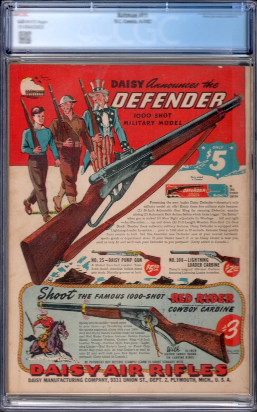 1942 DC Comics Batman #11 Classic Joker Cover CGC 6 WHITE PAGES - Image 2