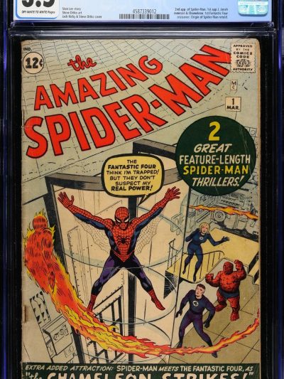 Amazing Spiderman 1 1963 GCG 3.5 Fantastic Four Crossover