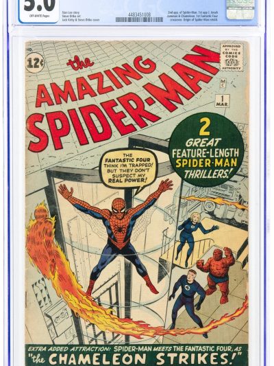 Amazing Spider-Man #1 CGC 5.0 1963 Rare Silver Grail from Fantasy #15