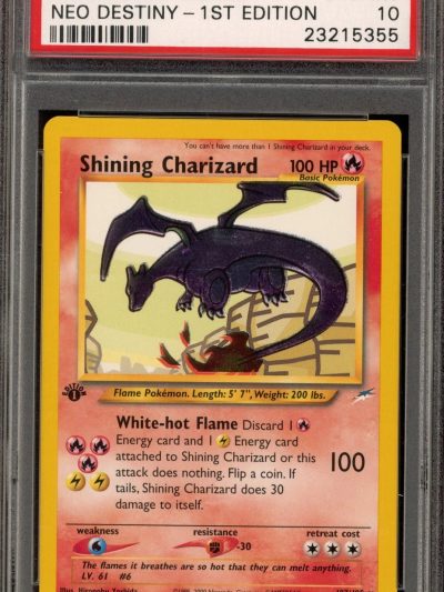 Pokemon Shining Charizard Neo Destiny 1st Edition Secret Rare Holo #107 PSA 10