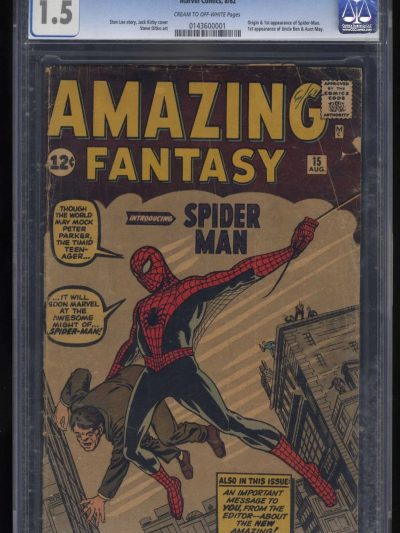 Amazing Fantasy #15 CGC FA/GD 1.5 1st Appearance Spider-Man