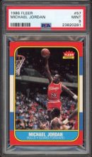 1986 Fleer #57 Michael Jordan ROOKIE PSA 9