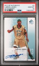 2011 SP Authentic Signature LeBron James #2 Autograph PSA 10 Auto Lakers Low POP