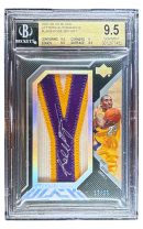 2007 Upper Deck Black Kobe Bryant Letters Patch Auto /25 BGS 9.5