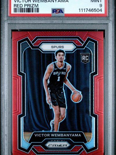 PSA 9 2023 Panini Prizm Victor Wembanyama Red Prizm Rookie RC /299 #136